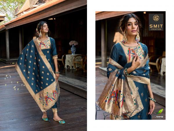 Smit Dilnur Paithni Designer Silk Kurti with Bottom Dupatta Collection